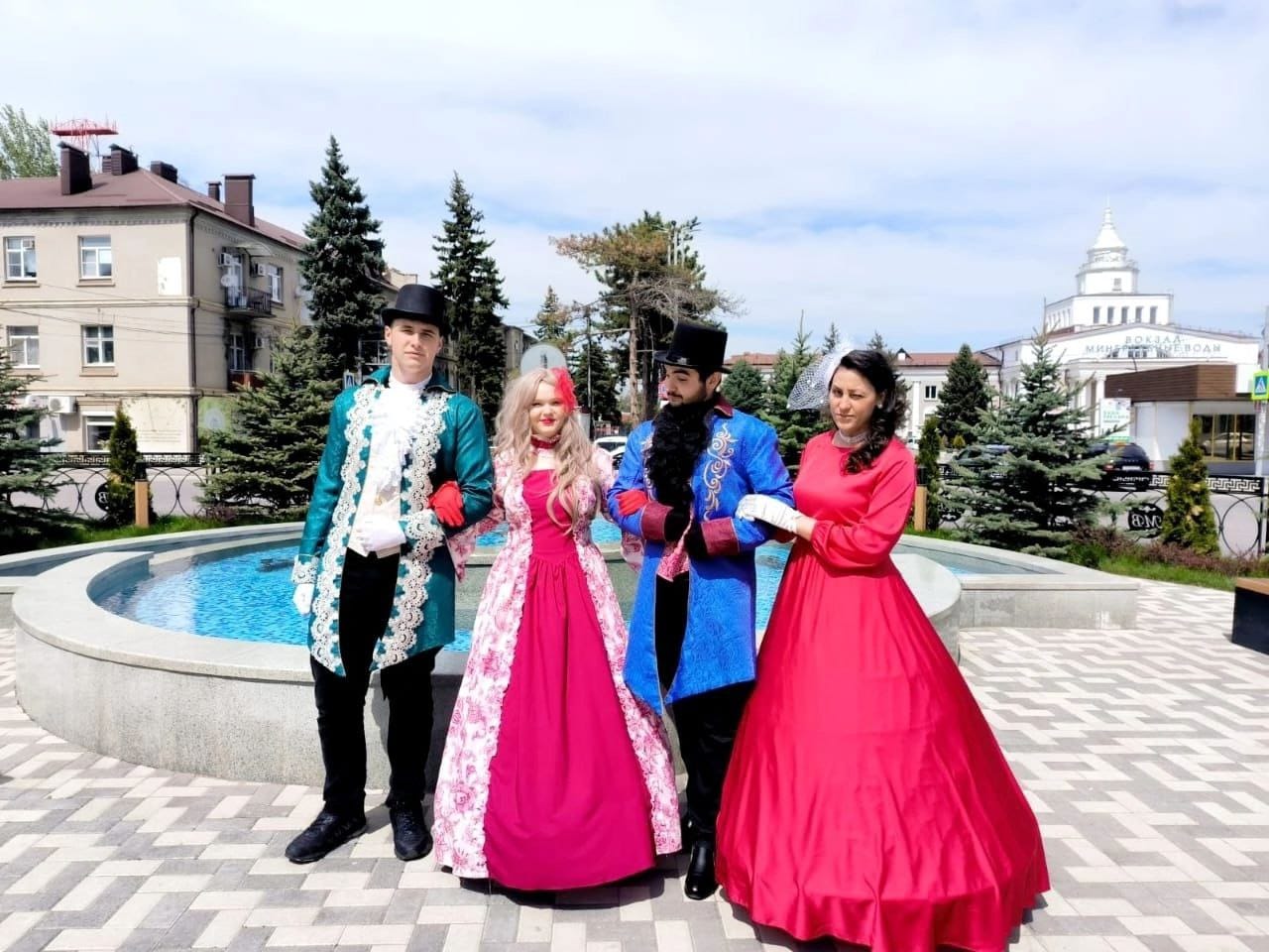 Торжественное открытие фонтана.